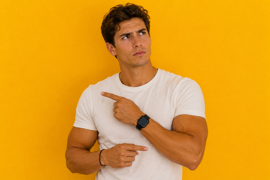 A young man wondering whether protein cookie dough can help with stress eating