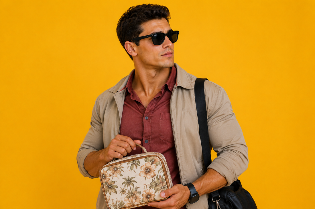A man ready to leave for work after packing his protein meal-prep snacks