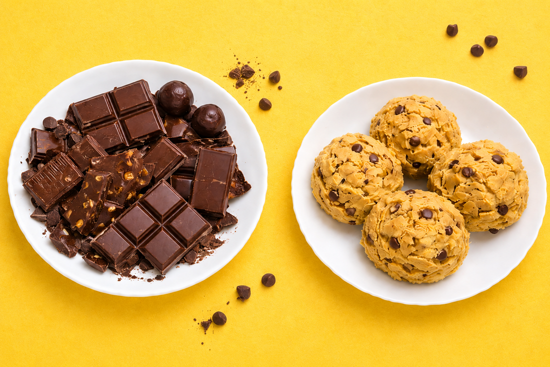Protein cookie dough vs. chocolate