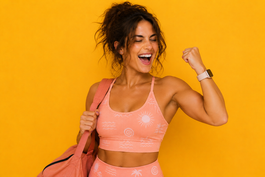 A woman staying consistent with her workouts with the help of protein cookie dough
