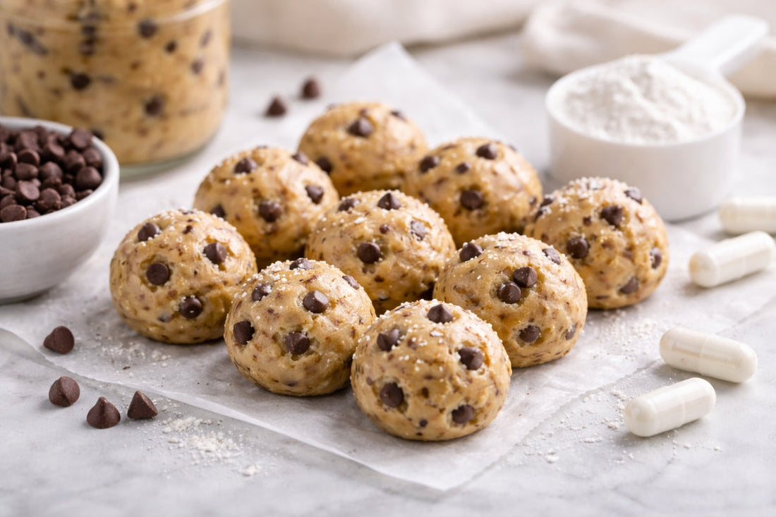 Protein cookie dough and creatine mix